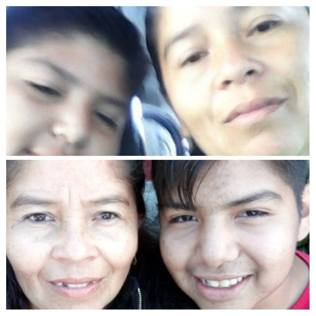 Selfies mamá e hijo